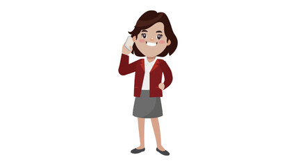 Using Smartphones Illustration – Transparent PNG