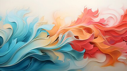 A stunning, abstract composition of flowing, colorful patterns and fluid forms.