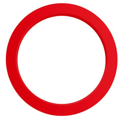 Red circle frame icon white background in PNG format.