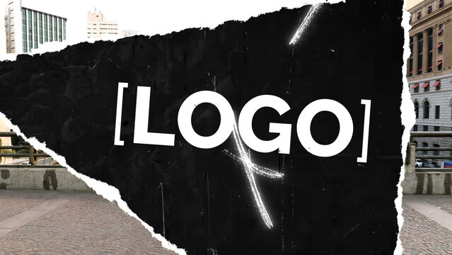Ripped Logo Transition 07