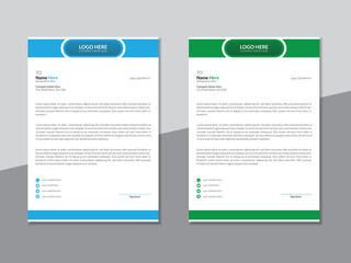 Simple Professional Letterhead Design Template. Modern Creative Letterhead Design