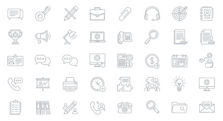 Minimalist Business and Office Line Icons
