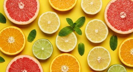 Fototapeta premium Displaying Sequence Fruits