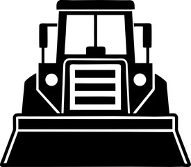 Powerful Earthmoving Bulldozer Vehicle Isolated on White Background