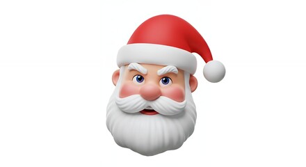 Angry santa claus head graphic design
