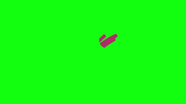 cross animation on green screen