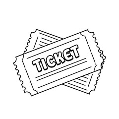 Outline Event Ticket Icon Clipart