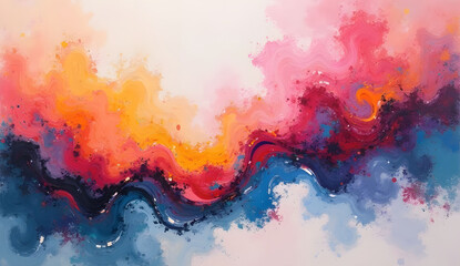 Abstract Pastel Brushstrokes Colorful Paint Texture
