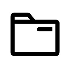 Obraz premium minimal black outline folder icon is ideal for file management websites, digital organization blogs, or software interface tutorials