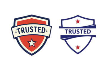 Obraz premium Secure emblems showcase trustworthiness, perfect for building confidence in business and services with their shield design.