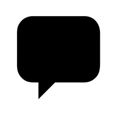 Naklejka premium simple black speech bubble icon is perfect for communication blogs, chat application interfaces, or dialogue-themed content