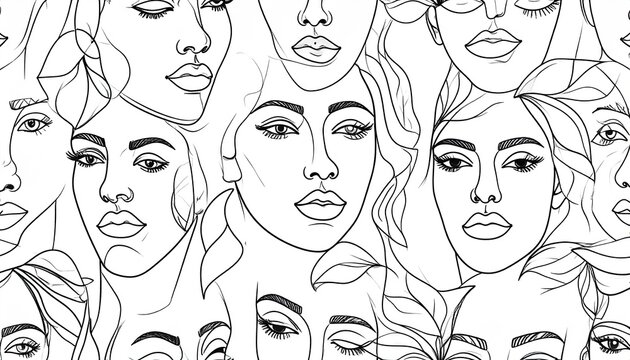 Abstract faces pattern (1)