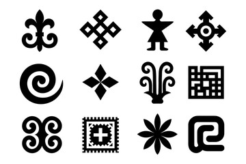 Geometric symbol collection featuring iconic ornamental designs