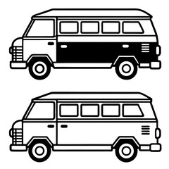 Minimal Van Silhouette Design