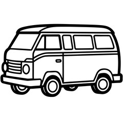Minimal Van Silhouette Design