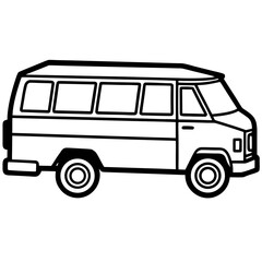Minimal Van Silhouette Design