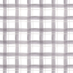 Gray checkered watercolor background. Seamless pattern with hand drawn stripe, line for wallpapers, textile, bed linen prints, fabric texture