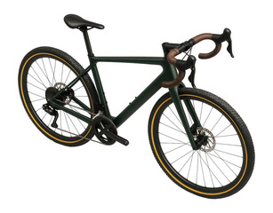 Gravel bike with round seat post and integrated seat clamp