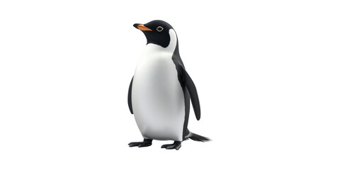 Fototapeta premium Realistic 3D Of A Penguin. Wildlife And Nature Representation Isolated On Transparent Background