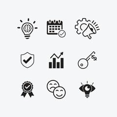 business and finance icons set