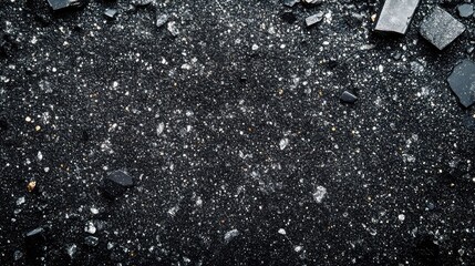 Fine grit sandpaper close-up texture with dust particles, industrial abrasive material detail in neutral gray tones