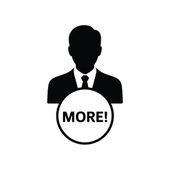Businessman Icon with More Text