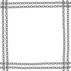 Lダブルチェーンのラフチェックフレーム　Adobe Illustrator Artwork