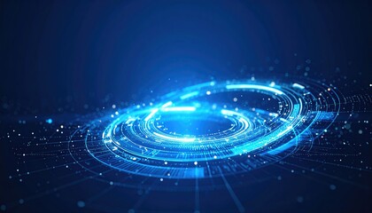 Abstract digital graphic with swirling light