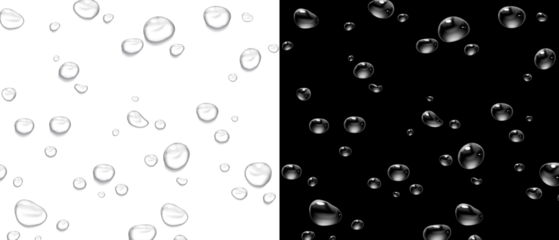 PNG Realistic Water Drops on Glass. Wet Window Rain Condensation on Transparent Background