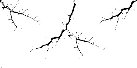 Crack texture: A stark monochrome image captures the stark beauty of detailed crack texture. 