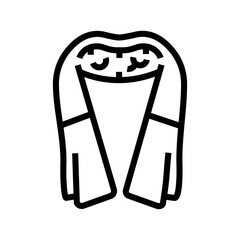 smart neck massager black line icon for digital and print projects.  Minimal clean icons for apps and websites.