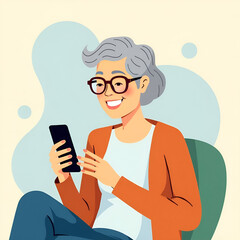 Online Transaction from Home by Grandmother