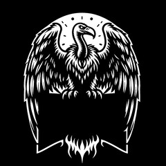 Fototapeta premium vulture head vector illustration