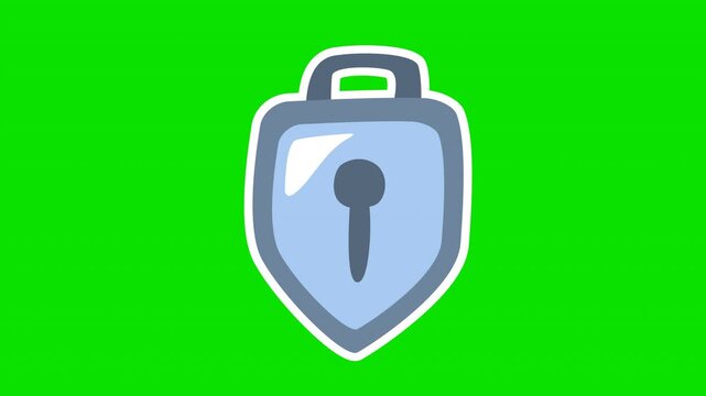 Animated padlock on a green background for digital security concepts. Suitable for cybersecurity articles, website banners, and online security campaigns