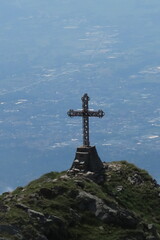 Ilmonte Mucrone,con la Croce in ferro battuto.