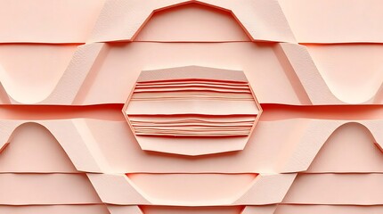 Modern abstract pink background with geometric shapes and soft shadows