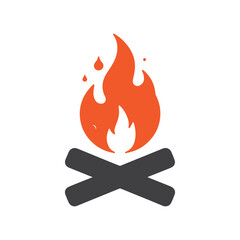Minimalist Fire Symbol
