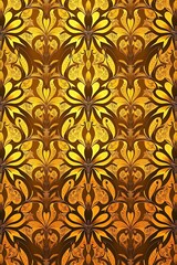 Sophisticated golden ornamental pattern with a refined art nouveau style