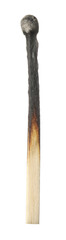 One burnt match isolated on white. Tool for starting fire
