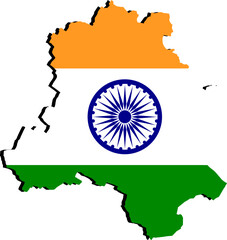 Detailed Delhi City Map | Vector Illustration of Delhi, India