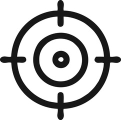 Target line icon editable vector illustration. Cross hairs target bullseye icon