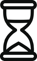 Hourglass line icon, editable vector illustration. Time up, sand clock. 
