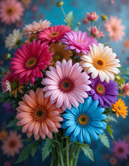 Fototapeta premium colorful gerbera flower bouquet