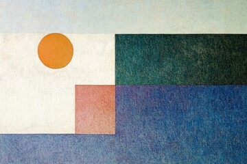 Fototapeta premium Geometric minimal background art composition abstract.