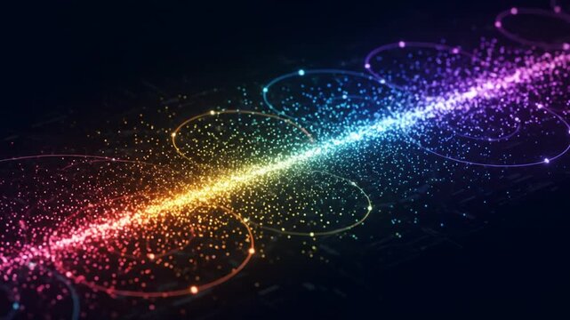 Prismatic light stream surges through cosmos - Powered by Adobe