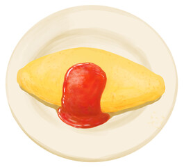 オムライスのイラスト