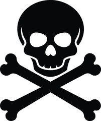 Black Head skull silhouette vector illustration