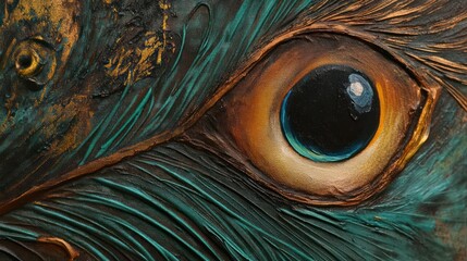 Obraz premium Peacock eye detail