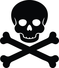 Black Head skull silhouette vector illustration