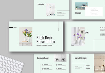Clean Pitch Deck Presentation For Corporate Business